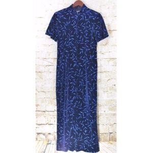 Vintage Velvet Button Down Metallic Dress